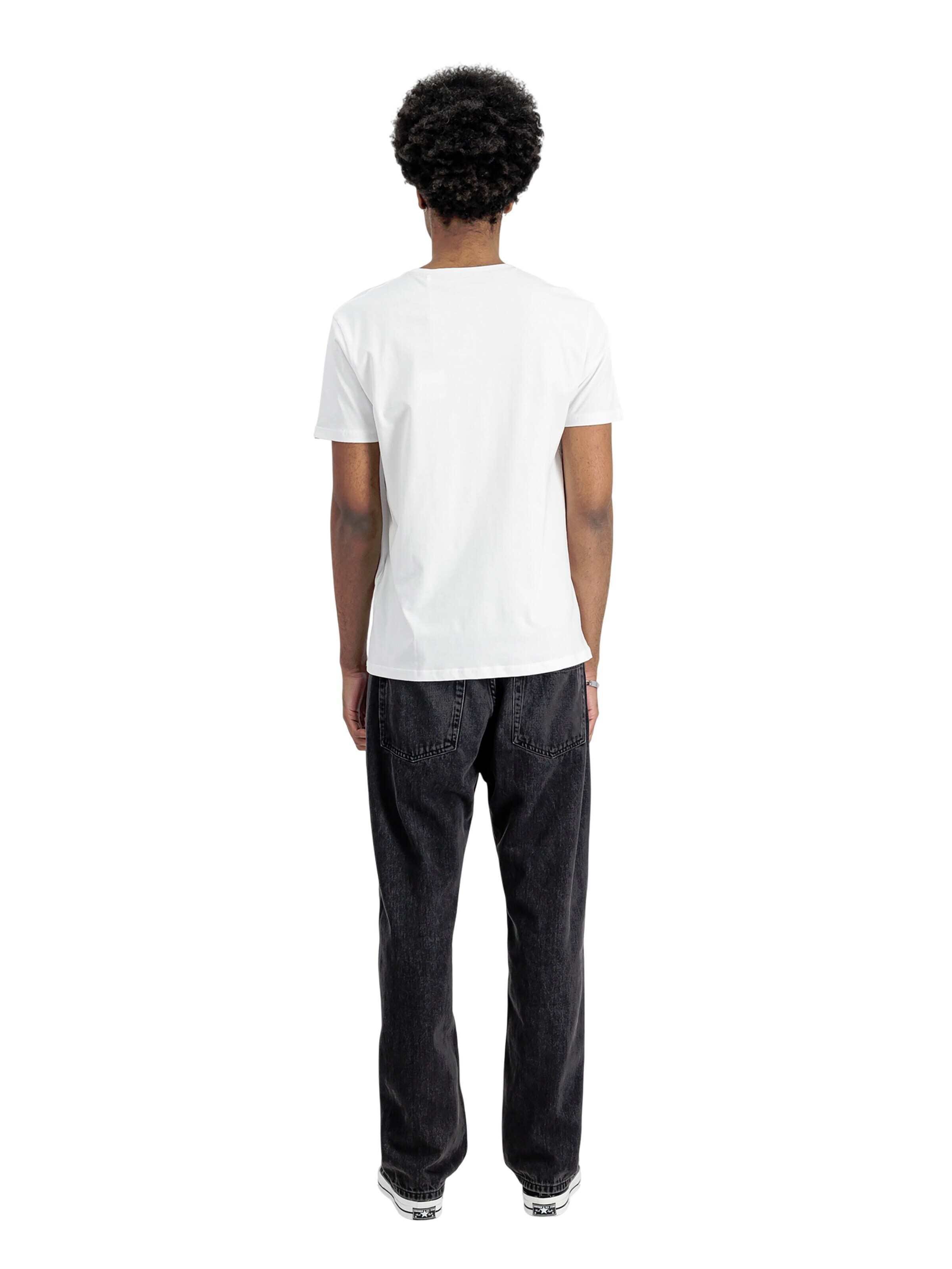 ALPHA INDUSTRIES Shirt 'Basic Mid Logo'‌‌ in Weiß