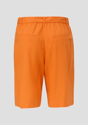 Wide Leg Pantalon à pince s.Oliver Red Label Plus en orange
