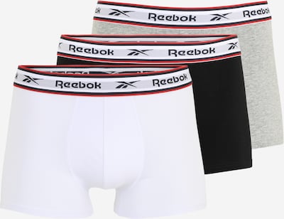 Boxer trumpikės 'Barlow' iš Reebok, spalva – margai pilka / raudona / juoda / balta, Prekių apžvalga