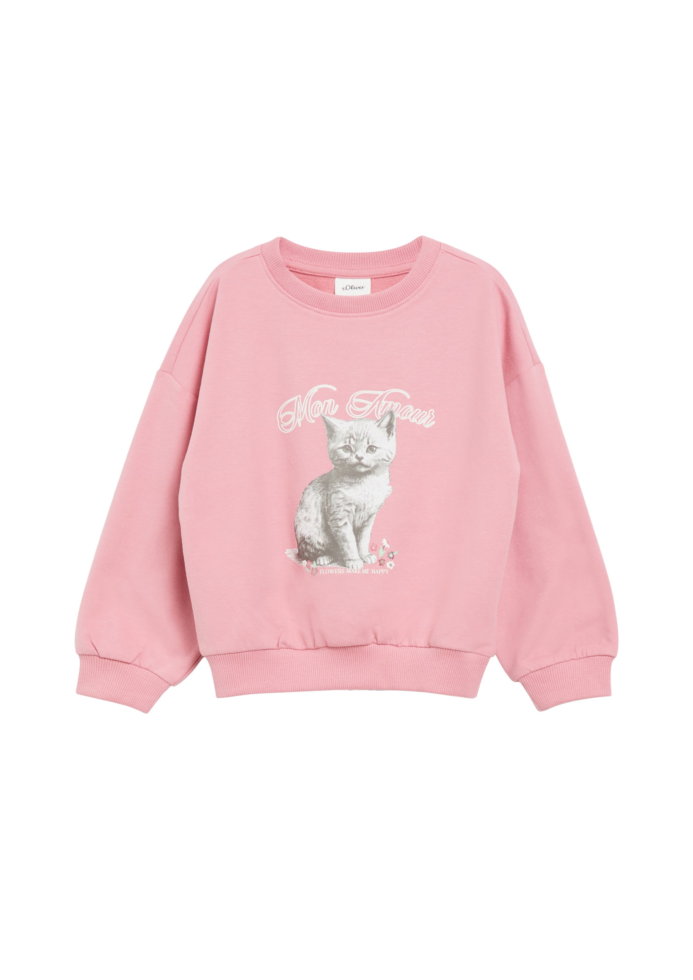 s.Oliver Sweatshirt in Roze: voorkant