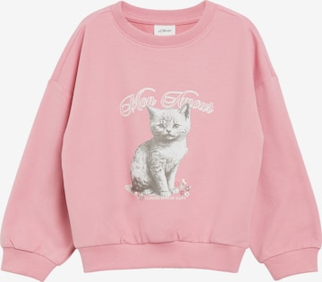 s.Oliver Sweatshirt in Roze: voorkant
