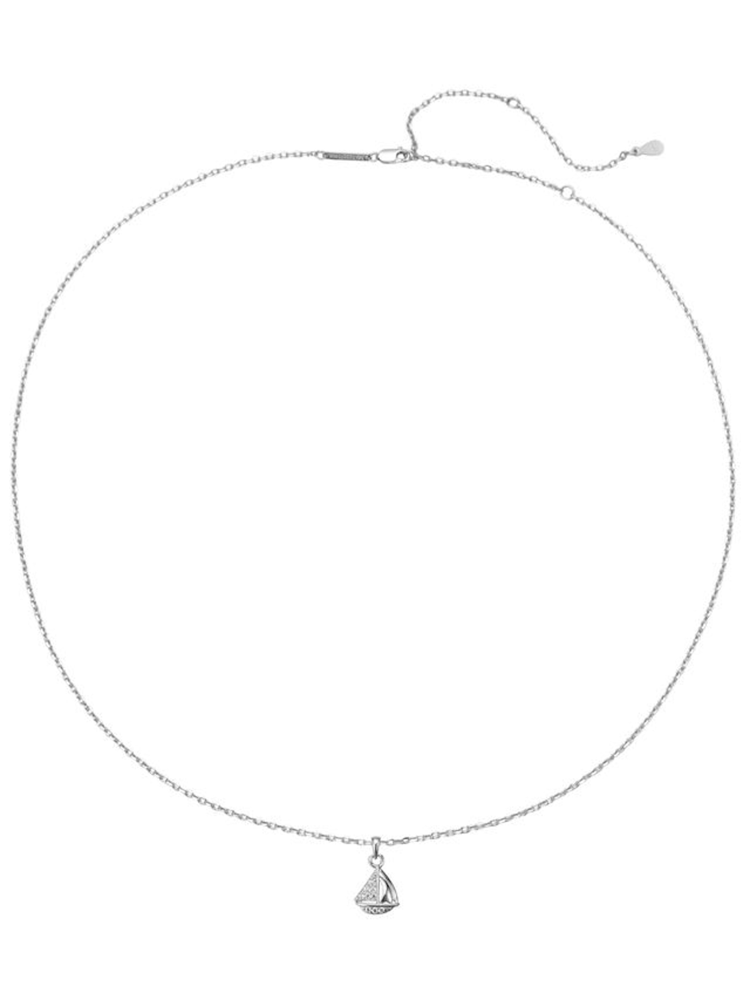 Hey Happiness Ketting 'Sailboat Sparkle' in Zilver: voorkant