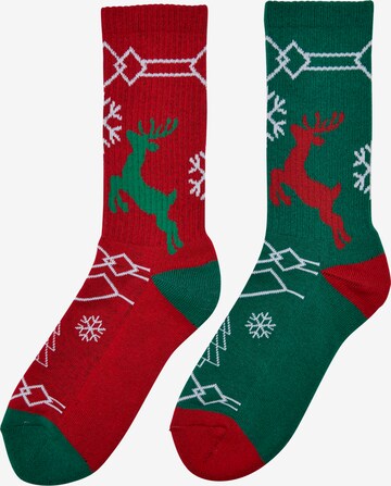 Chaussettes 'Fancy X-Mas' Urban Classics en vert