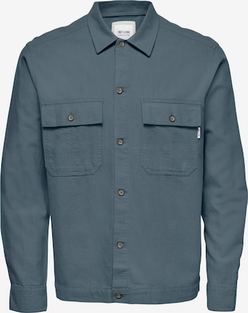 Chemise 'KENNET' Only & Sons en gris : devant