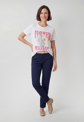 T-shirt 'Floral' Usha en blanc