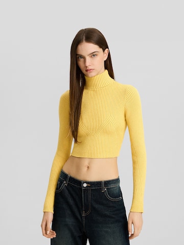 Bershka Sweter w kolorze żółty: przód