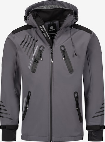 Rock Creek Outdoorjacke in Grau: Vorderseite
