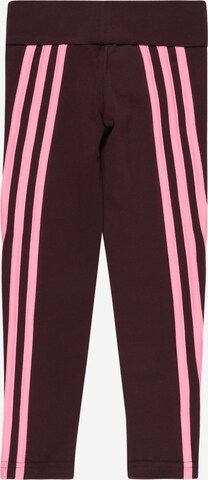 ADIDAS SPORTSWEAR Skinny Workout Pants '3-Stripes ' in Red