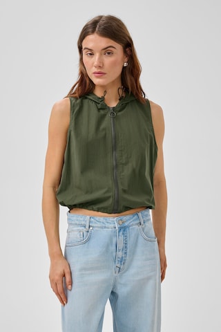 My Essential Wardrobe Bodywarmer 'Mulla' in Groen: voorkant