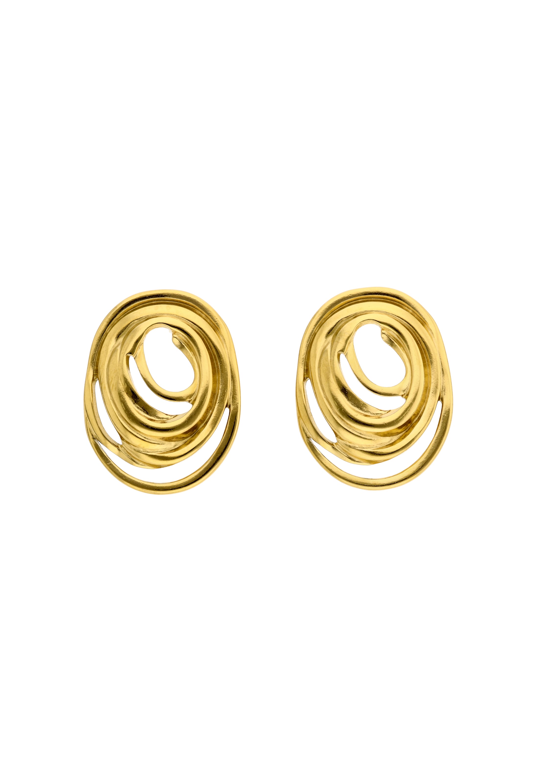 usha WHITE LABEL Ohrringe in Gold: Vorderseite