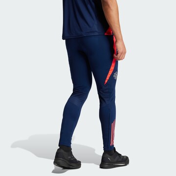 Effilé Pantalon de sport 'Manchester United Tiro 24' ADIDAS PERFORMANCE en bleu