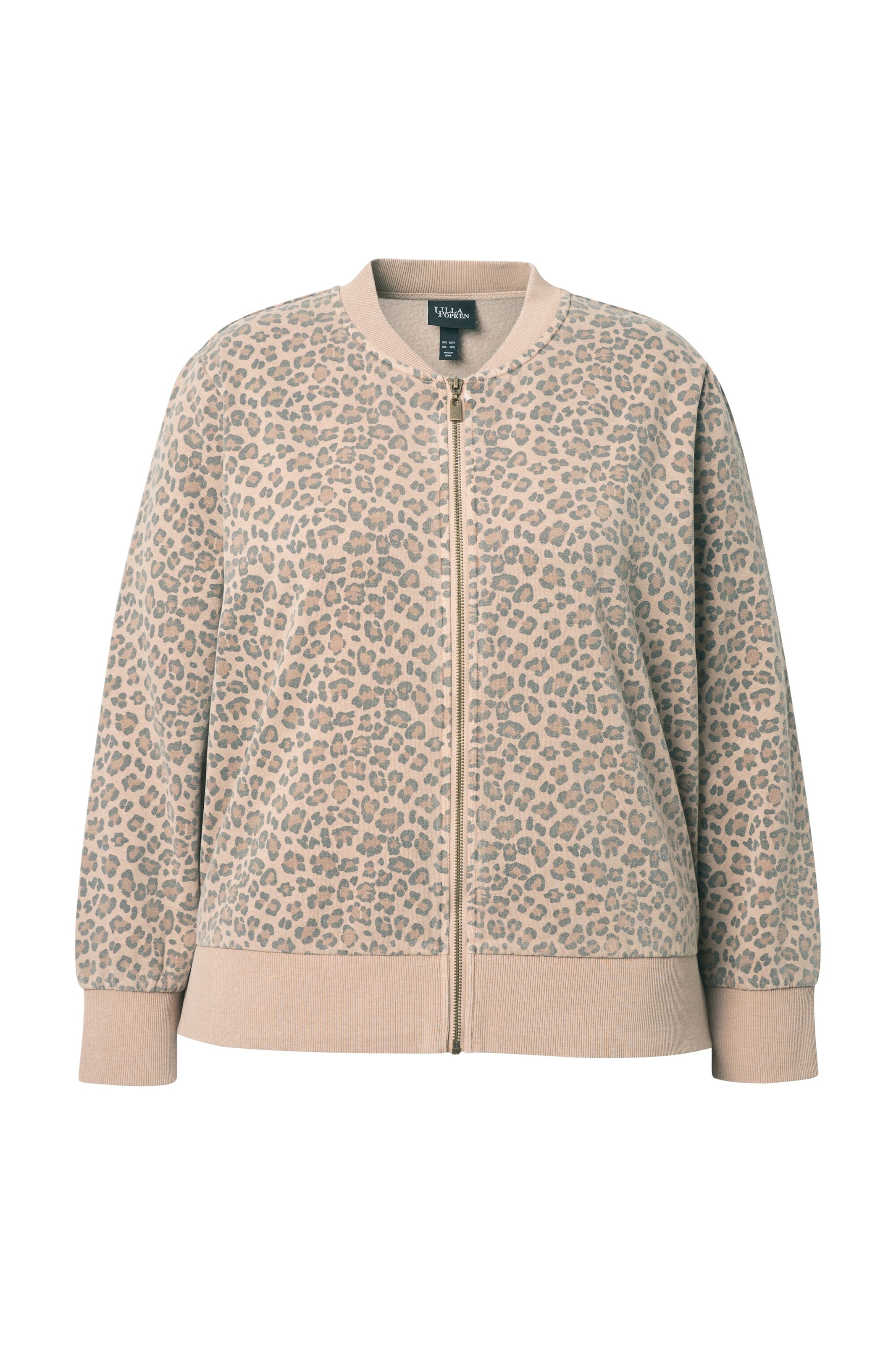 Ulla Popken Sweatvest in Bruin: voorkant