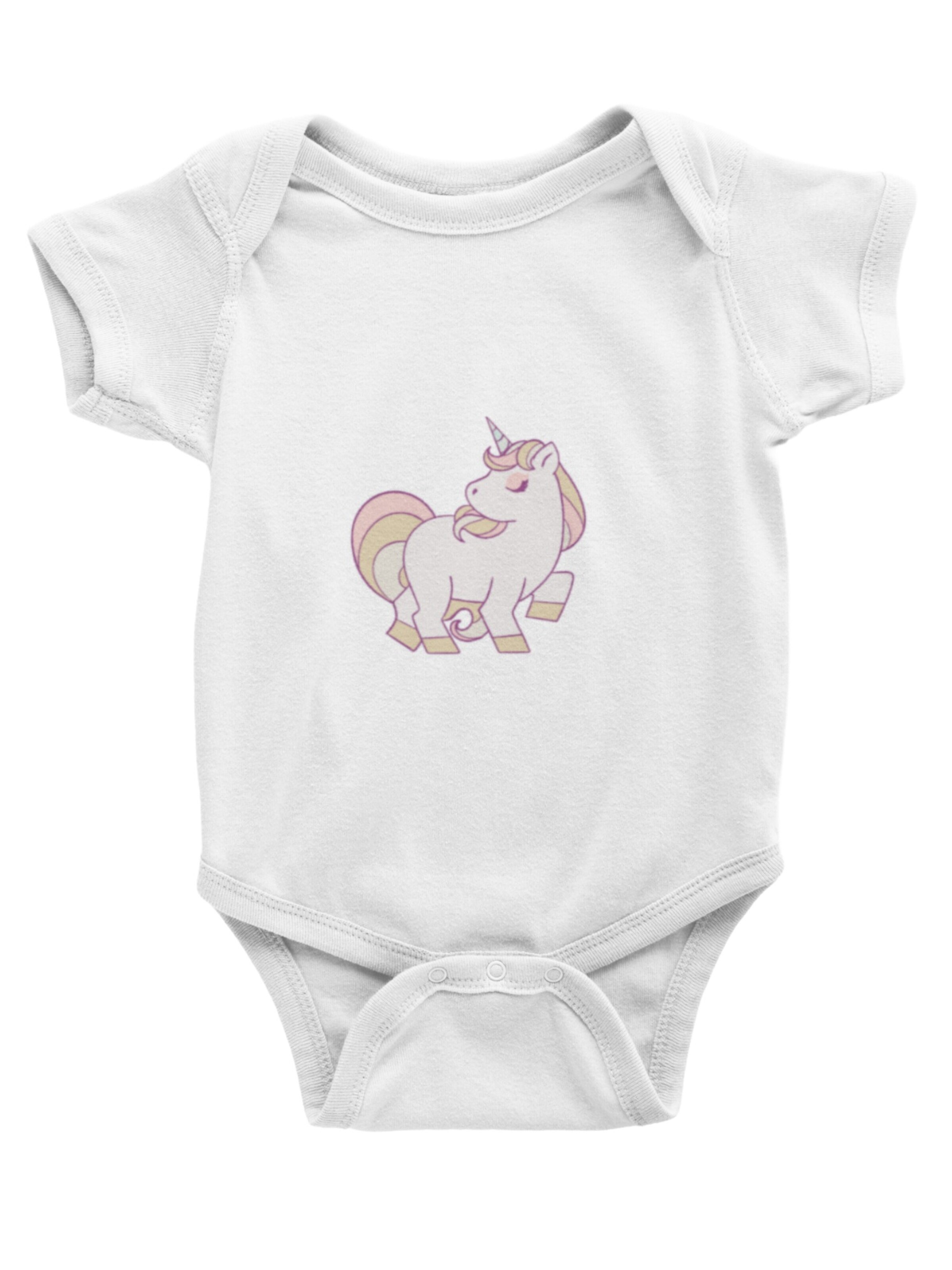amorubi.com Dupačky/body 'Baby Unicorn' – bílá