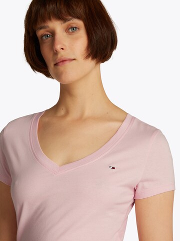 Maglietta di Tommy Jeans in rosa