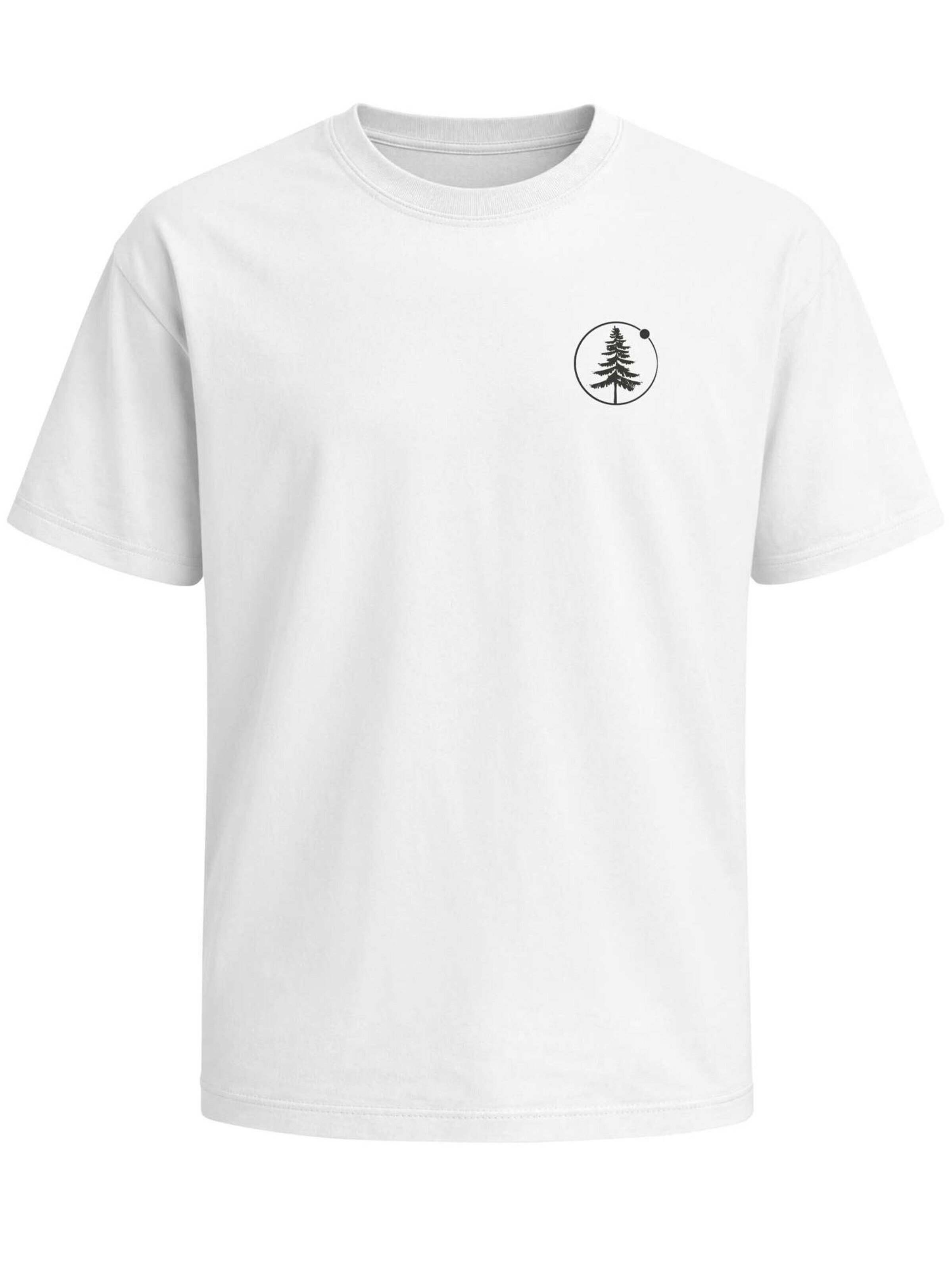 Neverless Shirt 'Outdoor Baum' in White: front