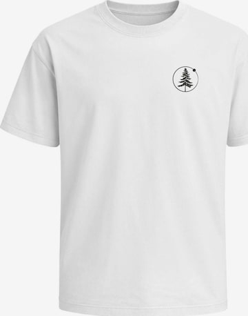 Neverless Shirt 'Outdoor Baum' in Weiß: Vorderseite