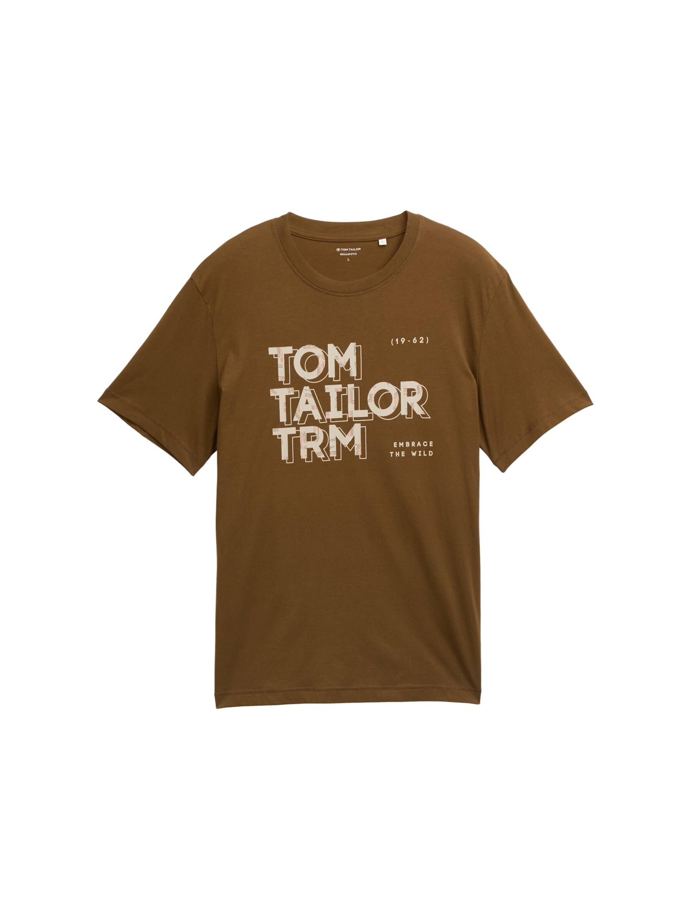 TOM TAILOR Shirt in Brown: front