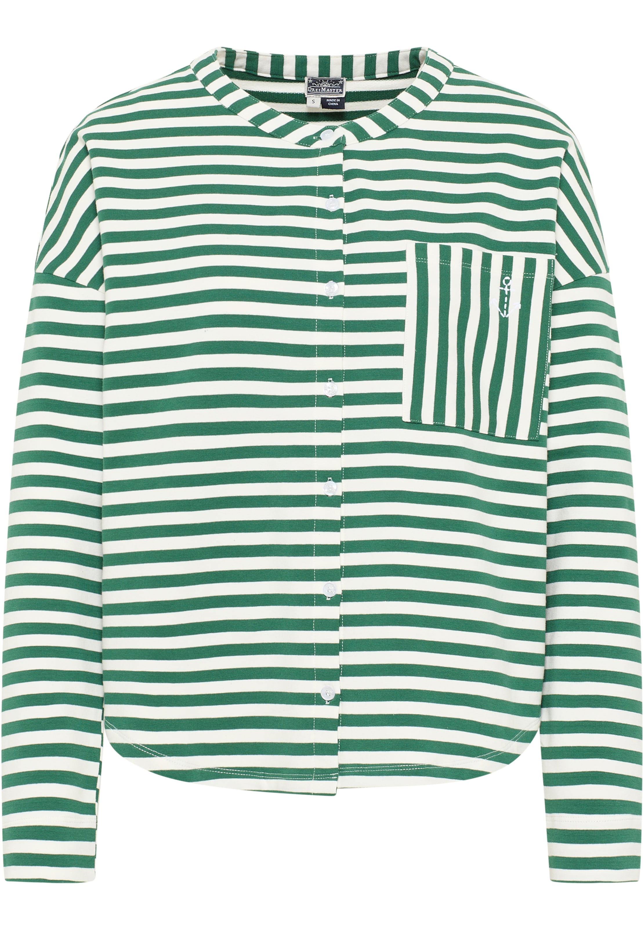 DreiMaster Maritim Кофта на молнии в Зеленый: спереди