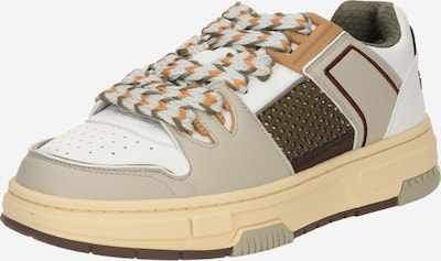 HUGO Trampki niskie 'Yarrow' w kolorze szarobeżowy / koniakowy / ciemnobrązowy / białym, Podgląd produktu