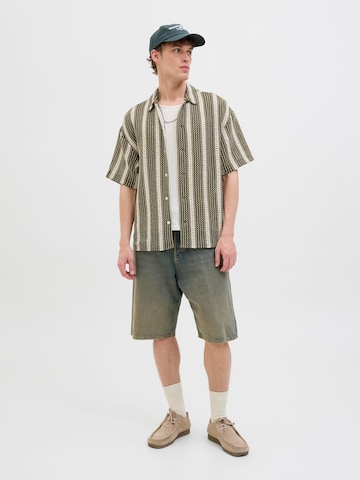 JACK & JONES Comfort Fit Skjorte 'JORBellagio' i grøn