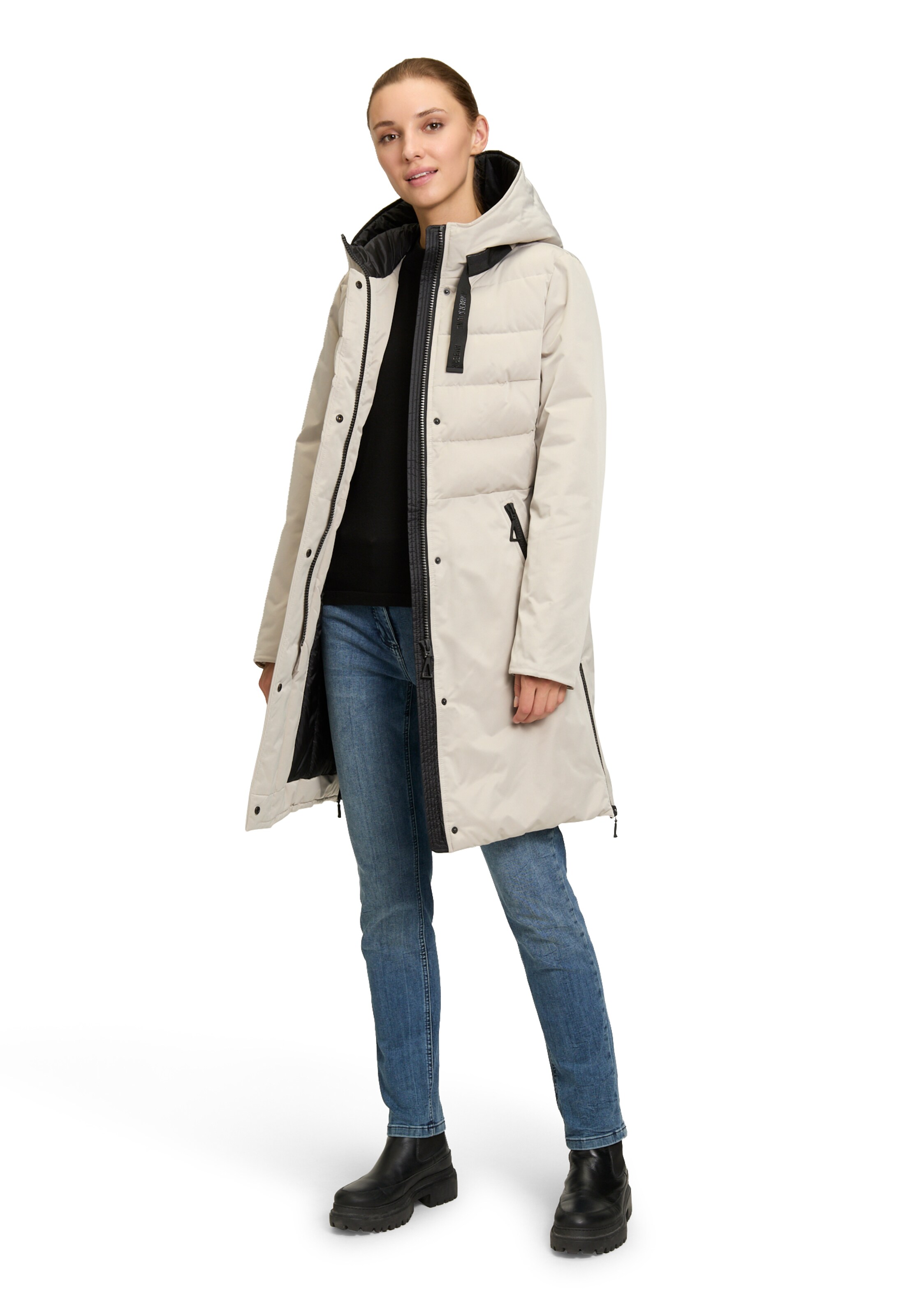 Amber & June Vinterkappa i beige