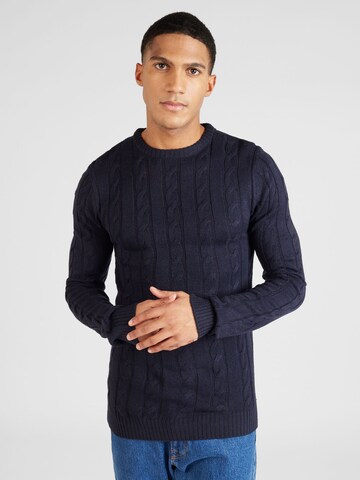 BRAVE SOUL Sweater in Blue: front