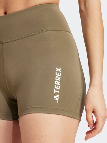 ADIDAS TERREX Скинни Штаны в спортивном стиле в Зеленый