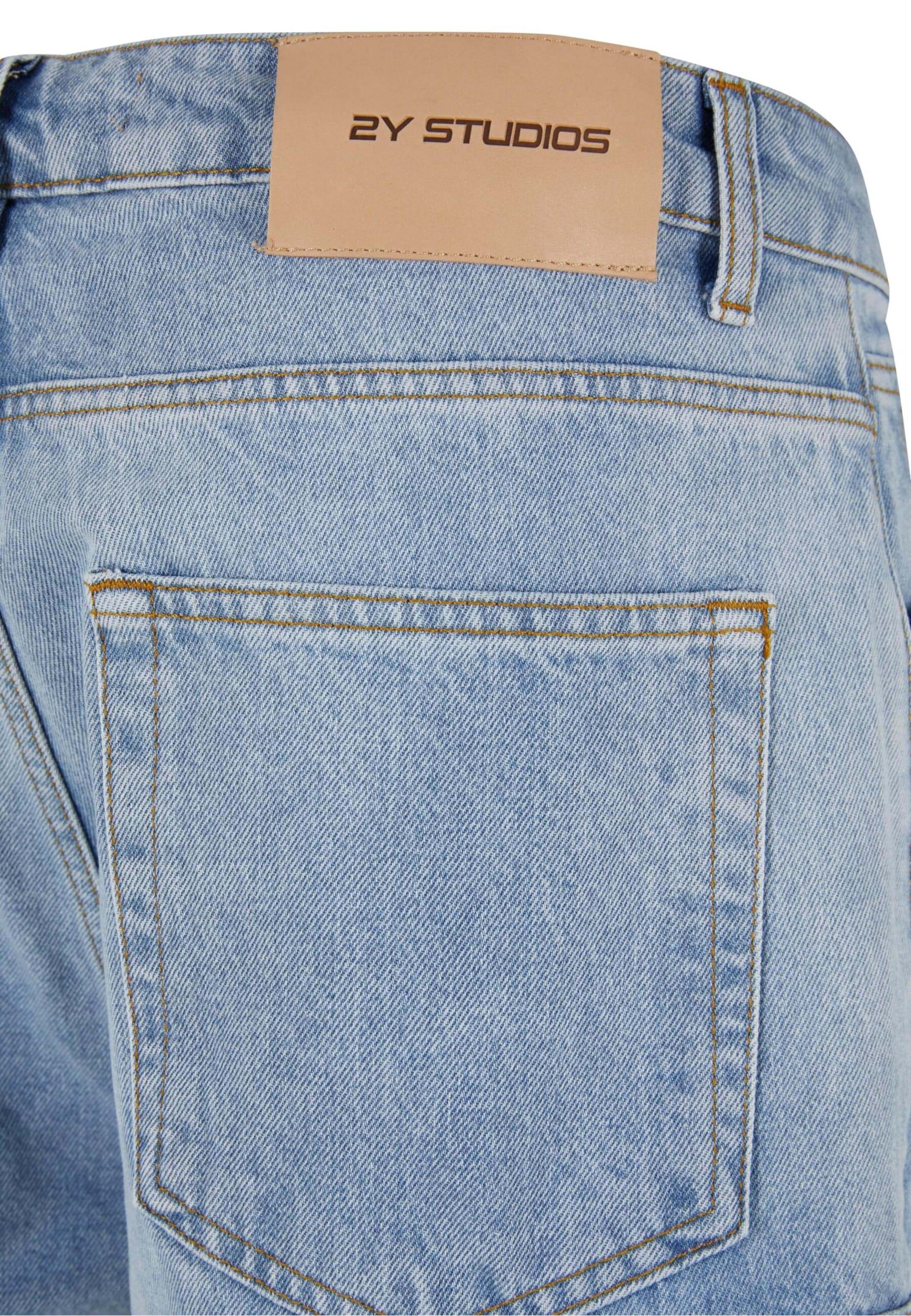 2Y Studios Loosefit Cargo farmer 'Aidan' - kék