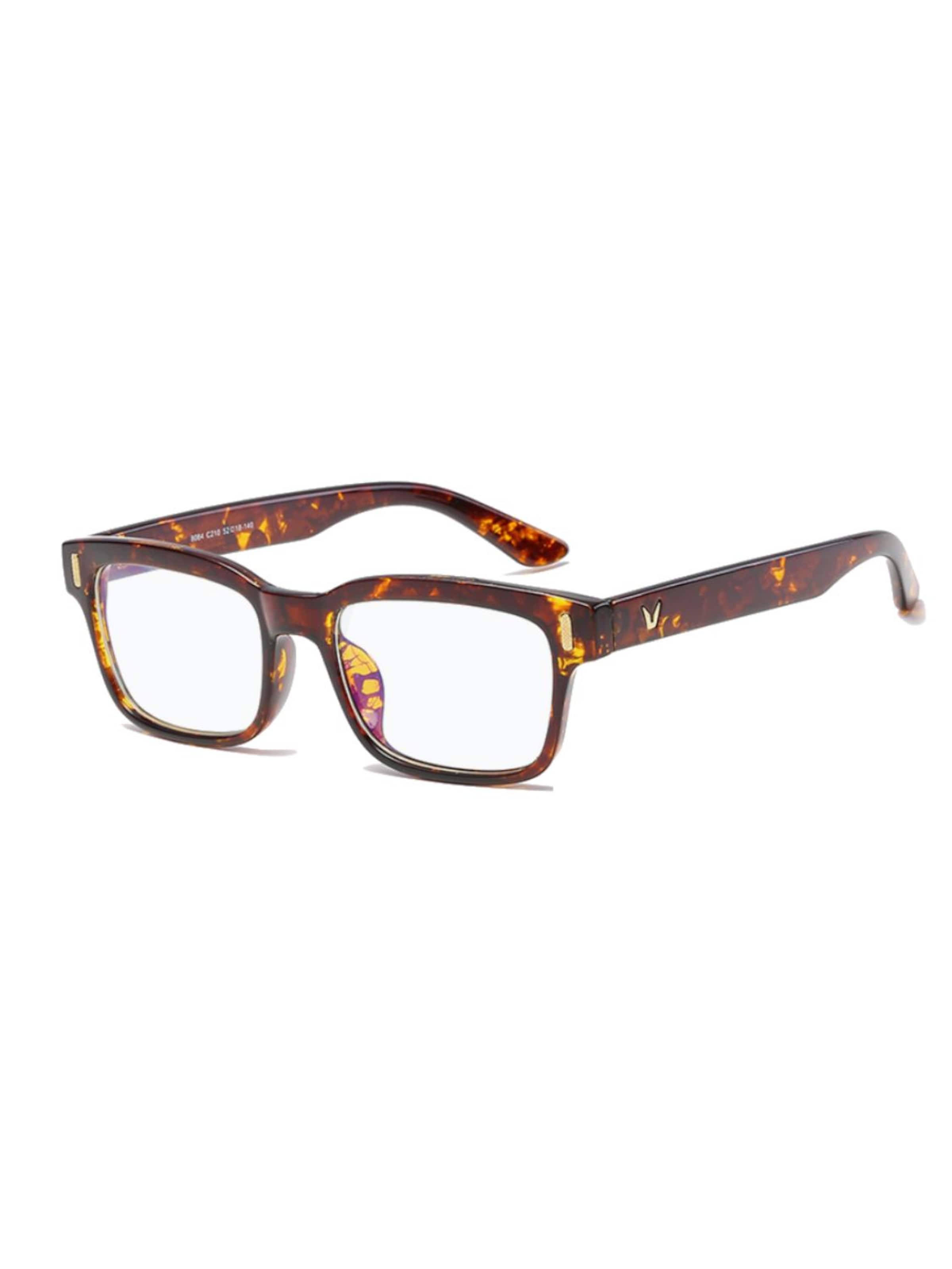 Lunettes de soleil 'Oval Sonnenbrillen Brarkuk' VEYREY en marron : devant