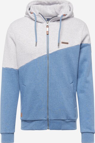 Ragwear Zip-Up Hoodie 'Winngs' in Blue: front