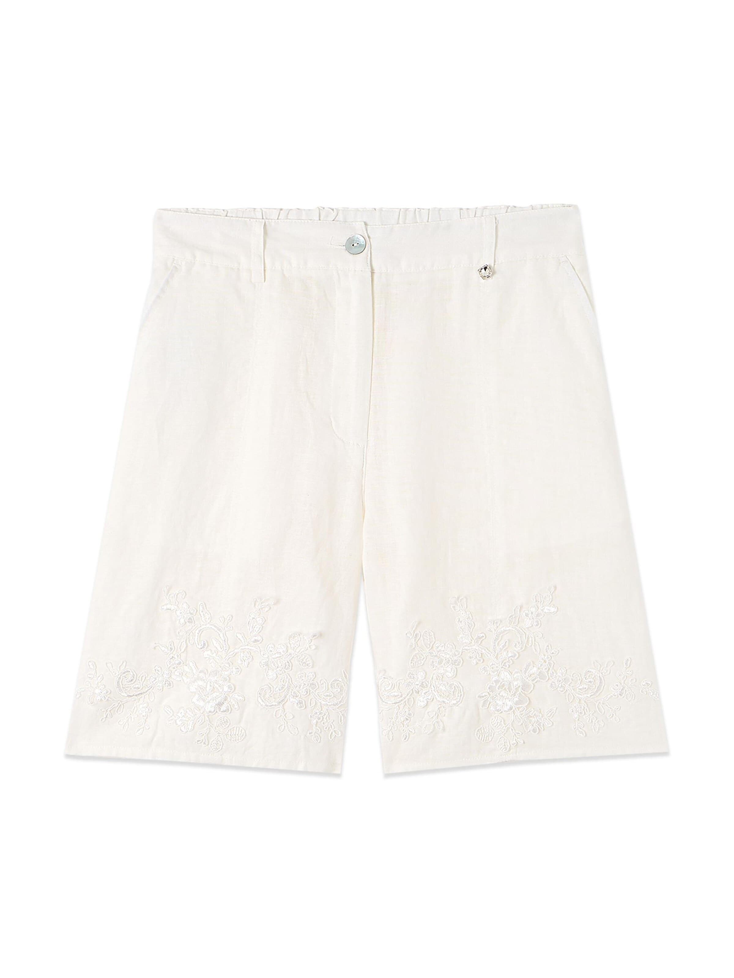 oltre - Ropa ancha Pantalón en blanco: frente