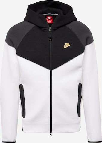 Nike Sportswear Tepláková bunda ' TCH FLEECE' - biela: predná strana