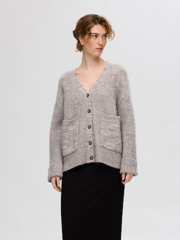 SELECTED Oversized cardigan i grå: forside