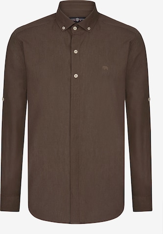 Jimmy SandersRegular Fit Košulja - smeđa boja: prednji dio
