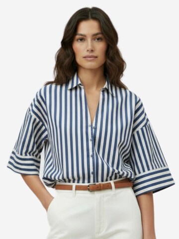 WEARABLE STORIES - Blusa 'Lieze' en azul: frente
