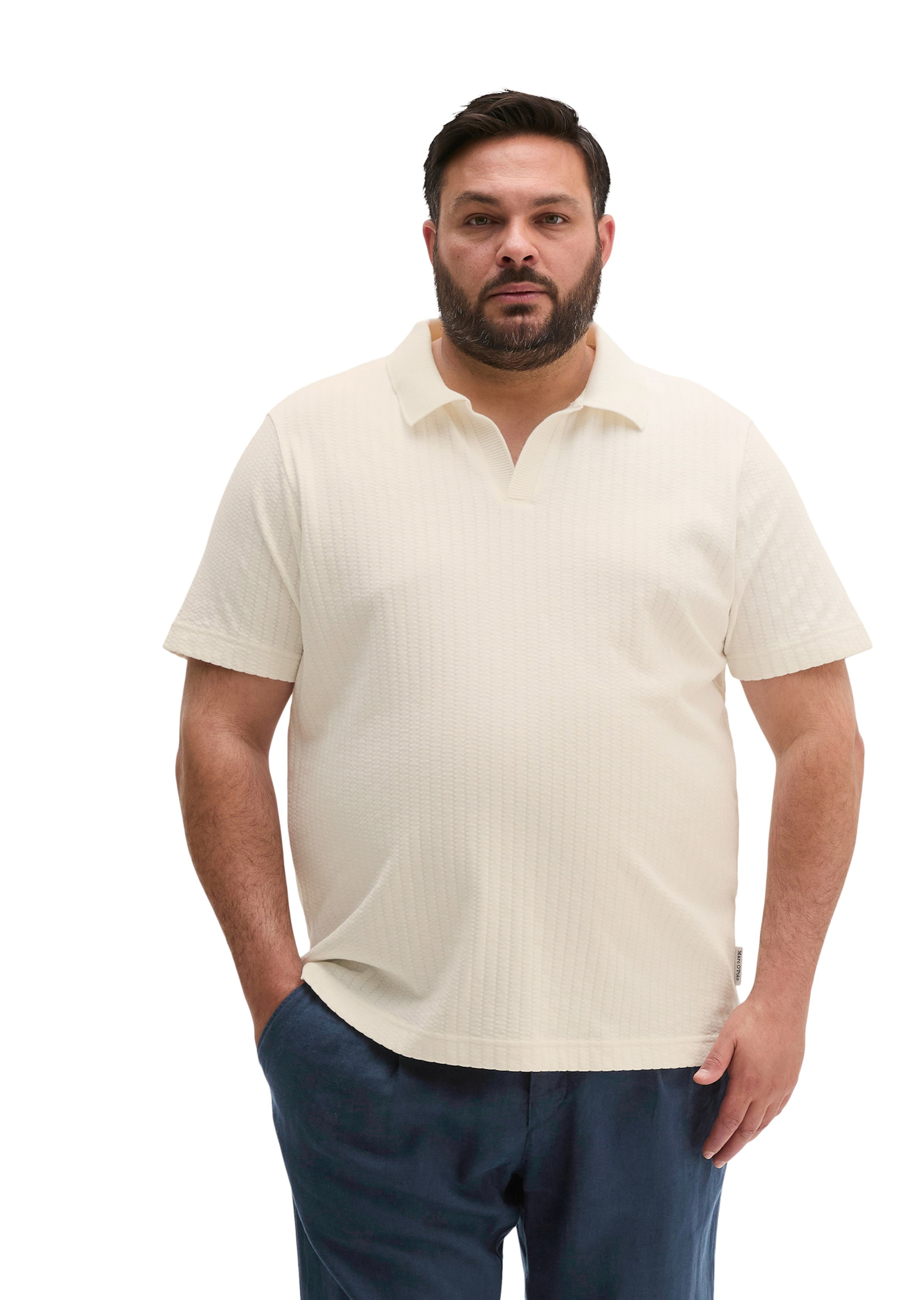 T-Shirt Marc O'Polo en beige : devant