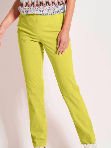 Coupe slim Pantalon 'Louisa' Goldner en jaune