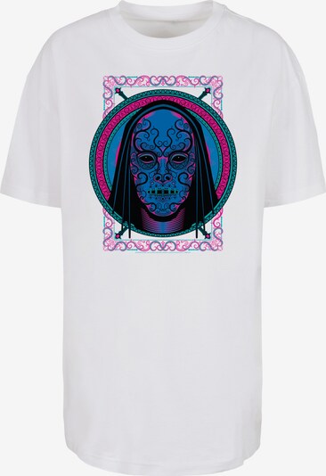F4NT4STIC T-Shirt 'Harry Potter Neon Death Eater Mask' in blau / pink / schwarz / weiß, Produktansicht