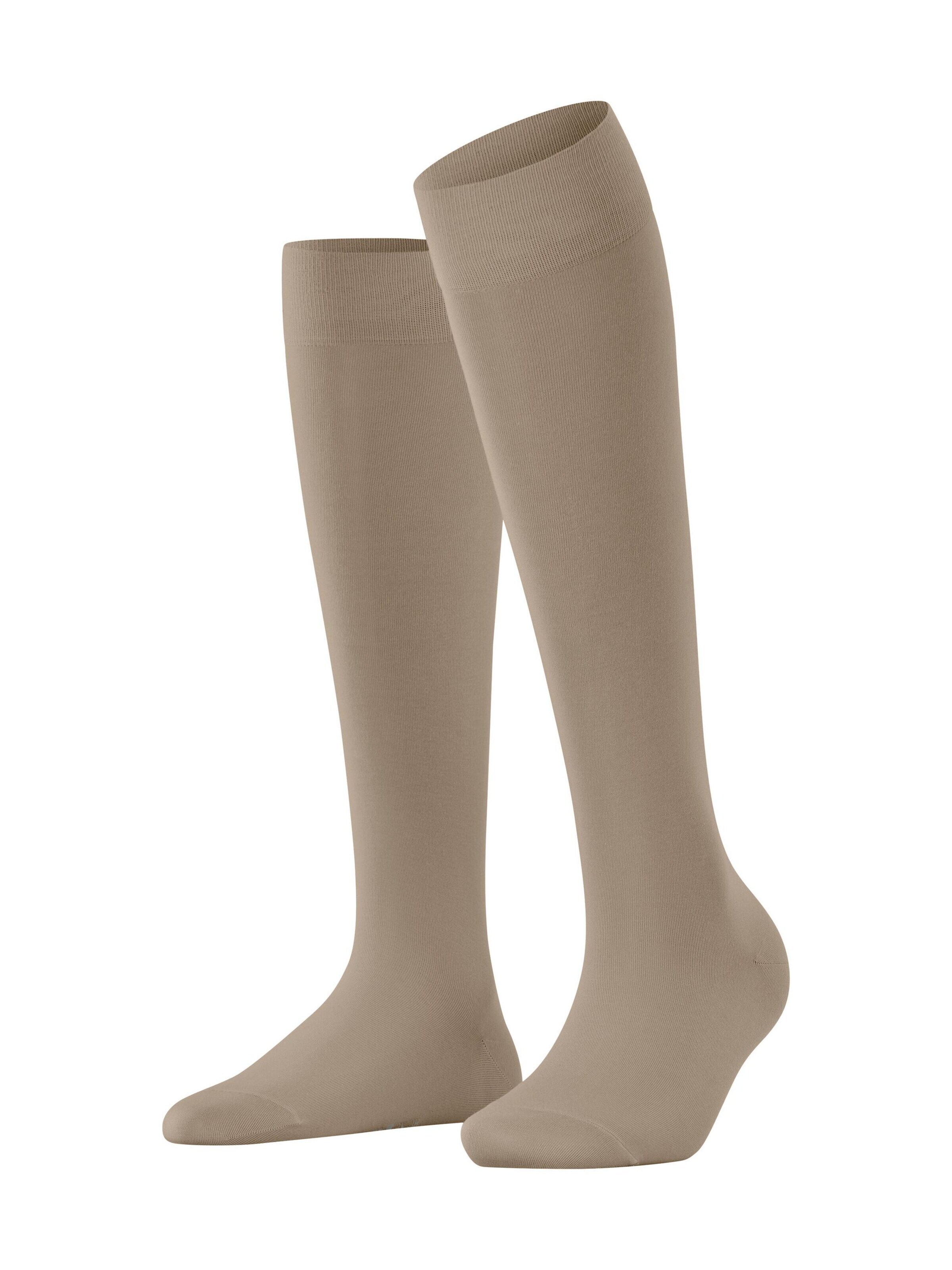 FALKE Kniestrümpfe 'Cotton Touch'‌‌‌‌‌‌‌‌‌‌ in Beige: Vorderseite