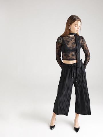 s.Oliver BLACK LABEL Wide leg Παντελόνι σε μαύρο