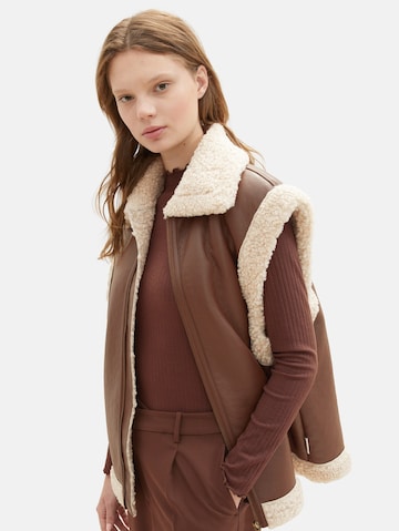 Gilet TOM TAILOR DENIM en marron