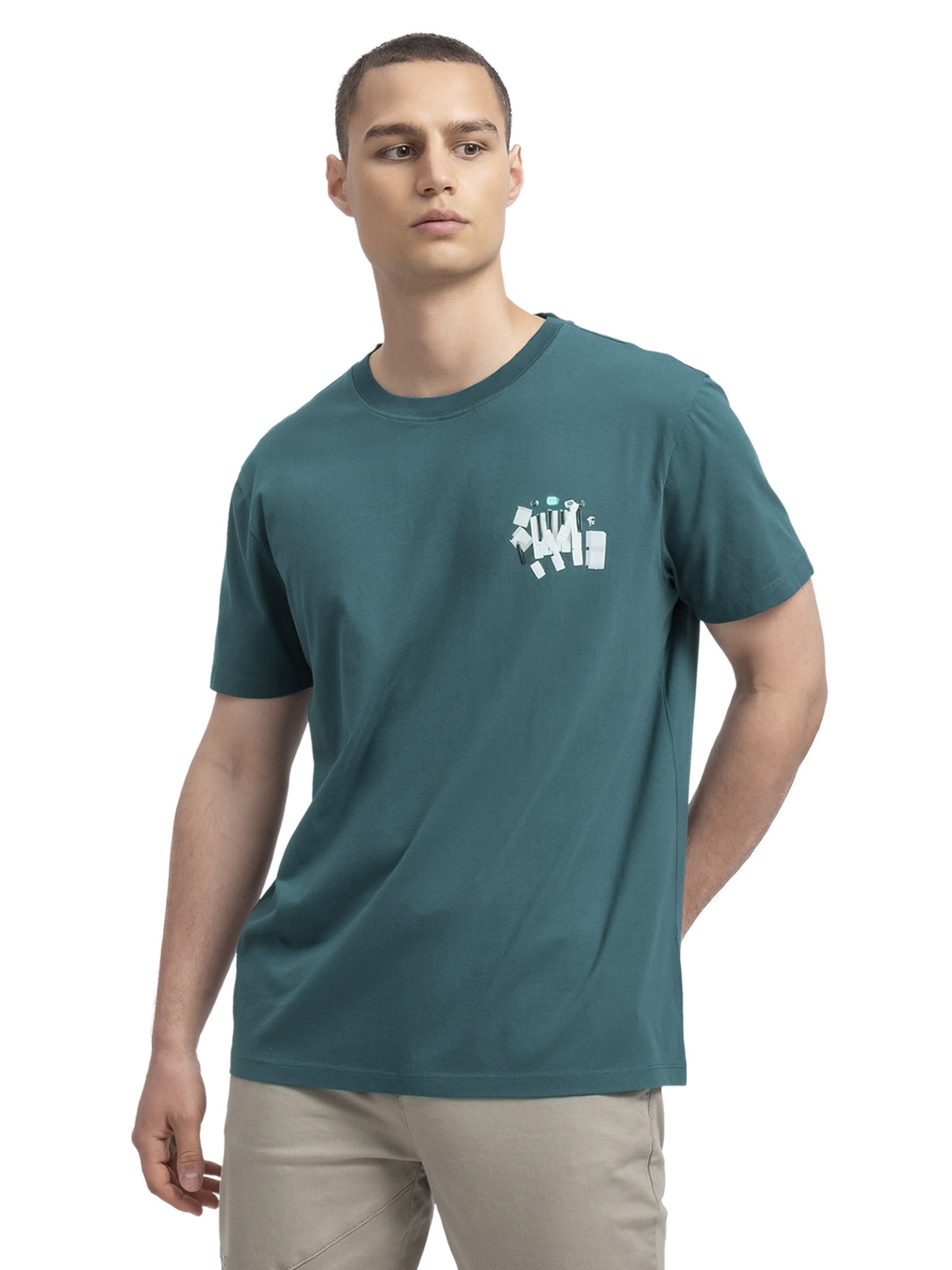 T-Shirt 'Fast Fingers' Kaft en bleu