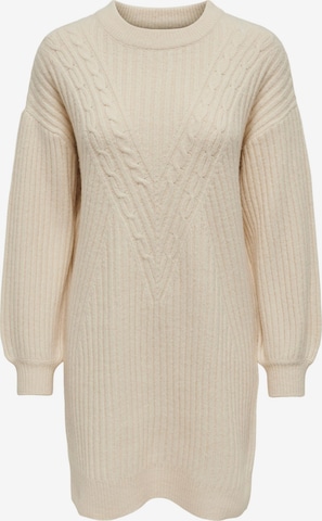 ONLY Knitted dress 'ALLIE' in Beige: front