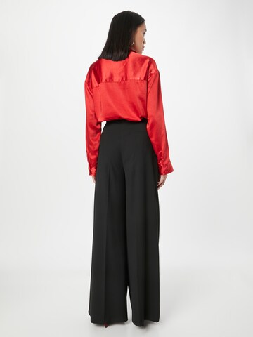 COMMA Wide leg Pleat-Front Pants in Black