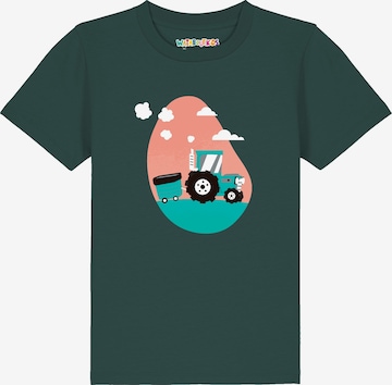 Maglietta 'Traktor' di watabout.kids in verde: frontale