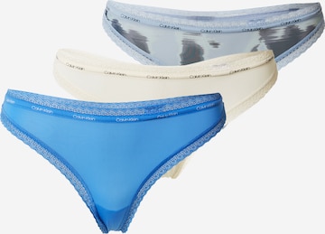 Tanga de la Calvin Klein Underwear pe bej: față