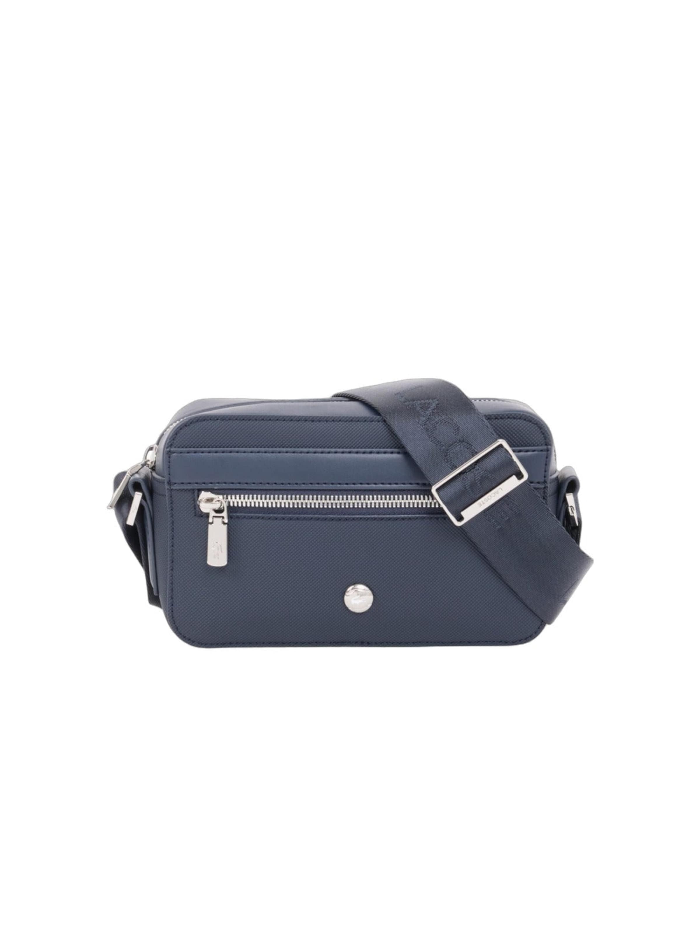 LACOSTE - Mala de ombro 'Lacoste Petit sac messenger Homme Langon Petit Piqué Marine' em azul: frente