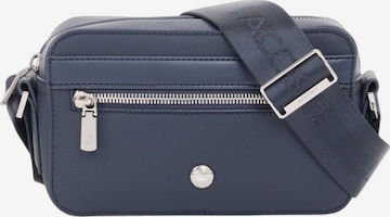 LACOSTE - Mala de ombro 'Lacoste Petit sac messenger Homme Langon Petit Piqué Marine' em azul: frente