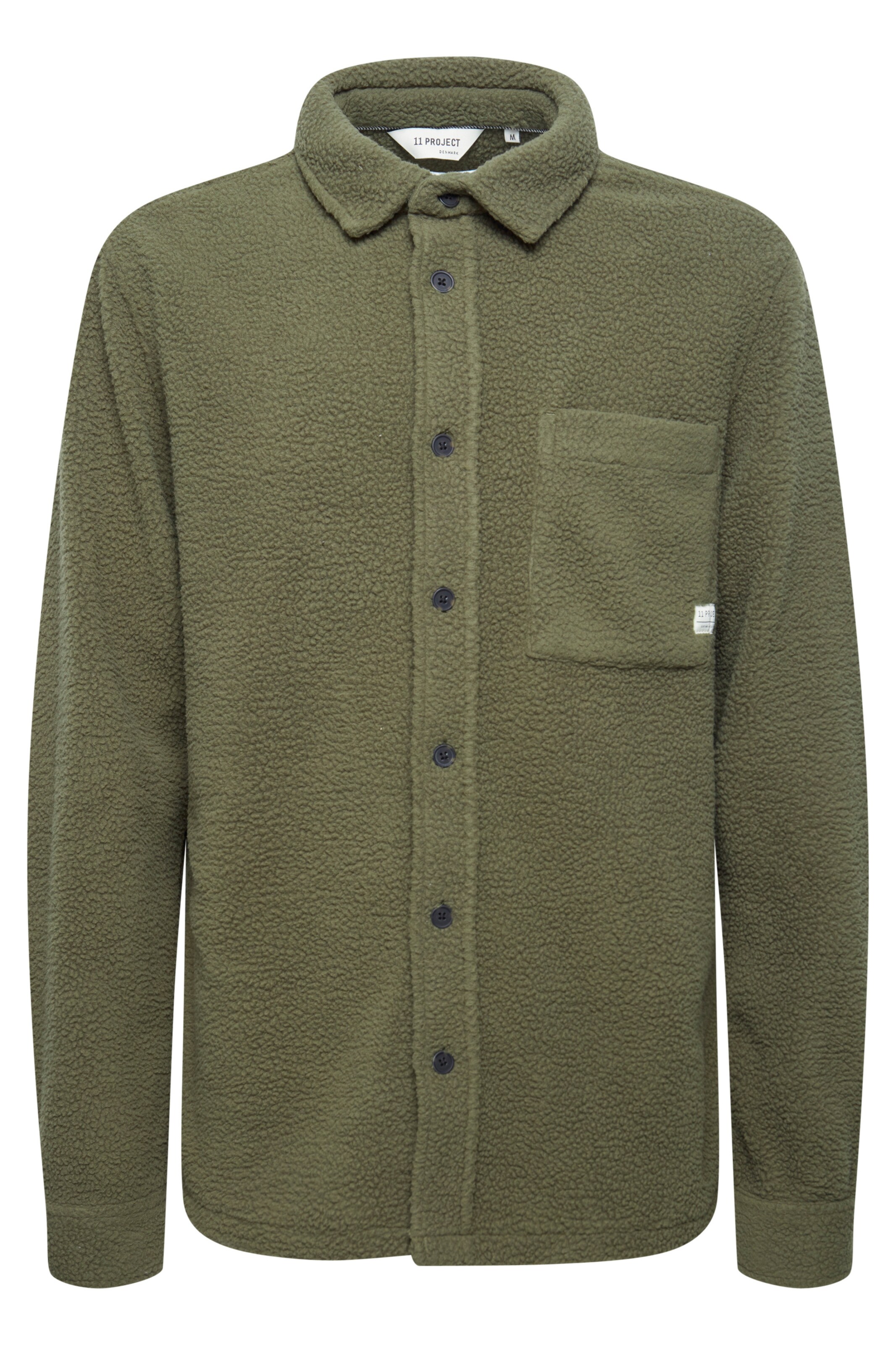 11 Project Between-Season Jacket 'Prdev Overshirt' in Green: front
