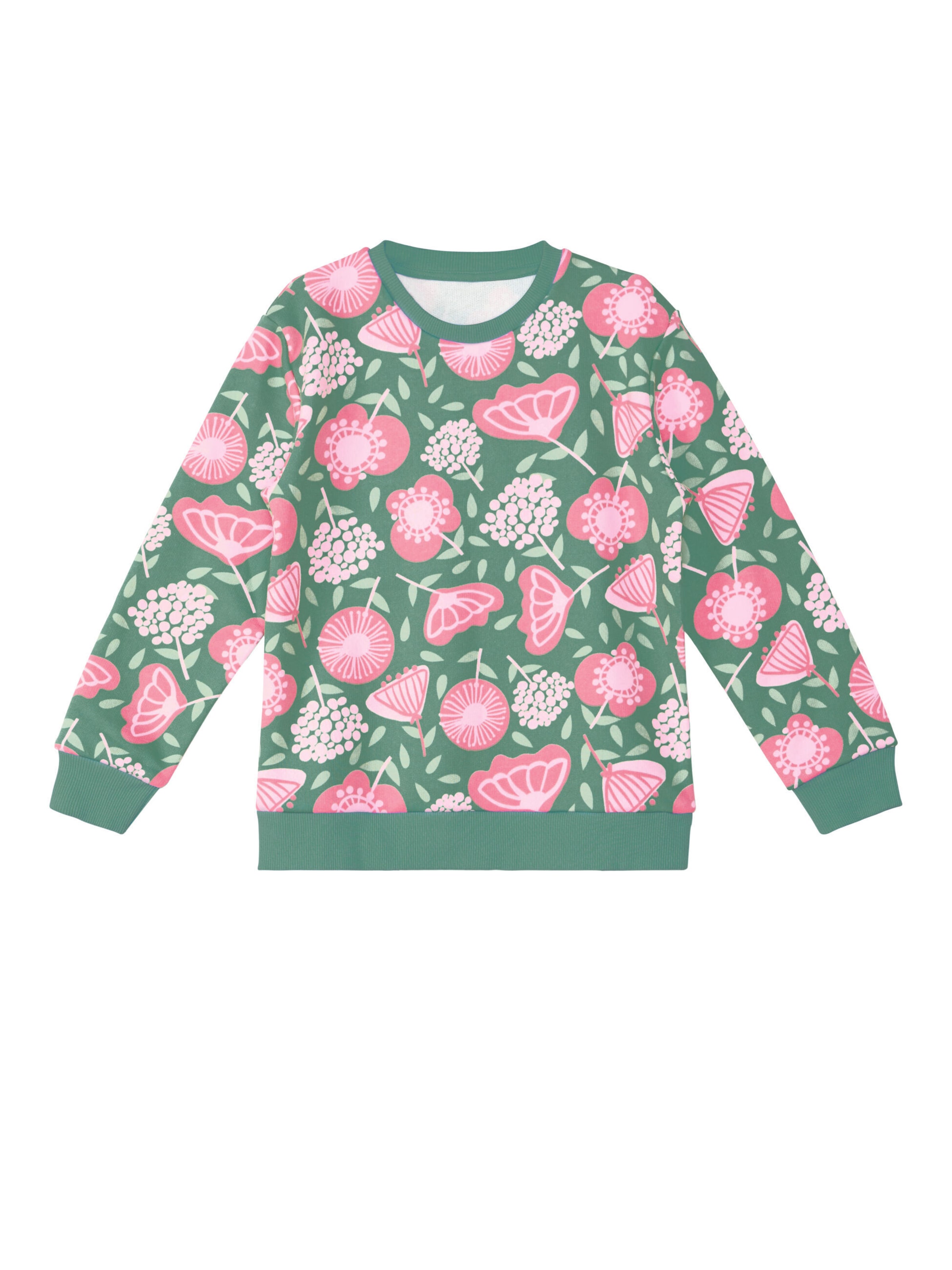 Tuta da jogging 'Flowers' di Denokids in verde